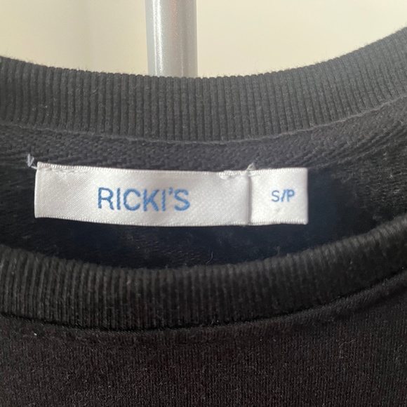 Ricki's -  Black Sweatshirt Dress w balloon detail at wrists - Picture 2 of 3